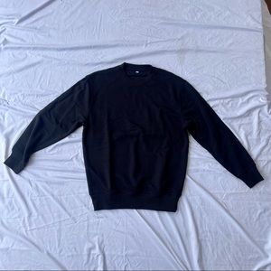 Mens Thick Black Crewneck
